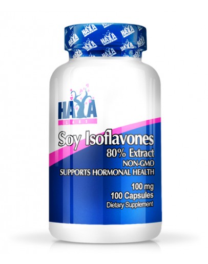 HAYA LABS Soy Isoflavones 80% Extract NON-GMO 100mg / 100 Caps