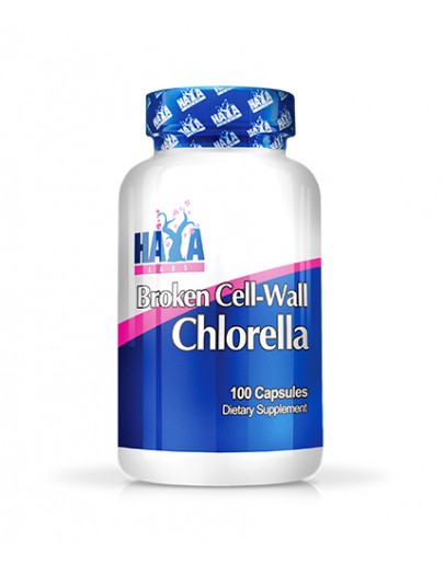 Detoxification HAYA LABS Broken Cell Wall Chlorella 500mg. / 100 Caps.