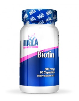 Vitamins and Minerals HAYA LABS Biotin 500mcg. / 60 Caps.