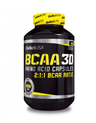 Amino acids BIOTECH USA BCAA 3D / 180 Caps.