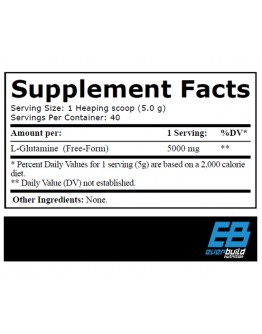 EVERBUILD Glutamine 5000 / 40 Serv.