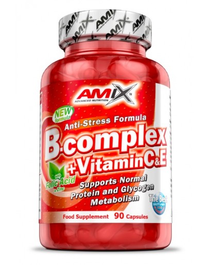 Vitamins and Minerals AMIX Vitamin B-Complex + Vitamin C & E / 90 Tabs.