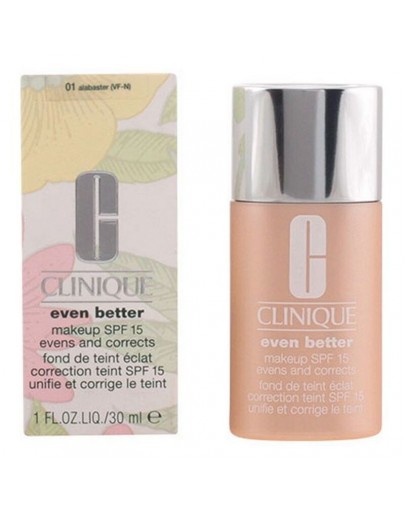 Anti-Brown Spot Make Up Even Better Clinique 01-Alabaster Spf 15 (30 ml)