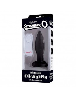 Ace Remote Control Vibrating Butt Plug The Screaming O Silicone Conical Black