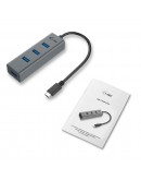 USB Hub i-Tec C31HUBMETAL403 USB x 4 Grey