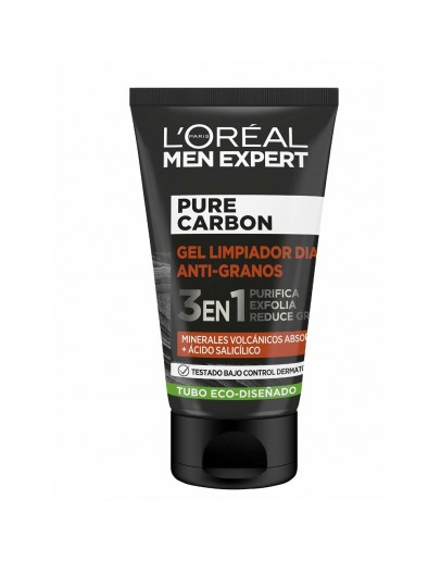 Facial Exfoliator L'Oreal Make Up Men Expert Pure Carbon Anti-acne 3-in-1 (100 ml)