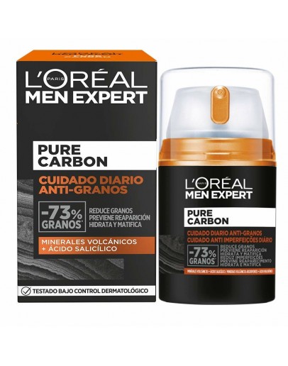 Cleansing Cream L'Oreal Make Up Men Expert Pure Carbon Moisturizing Mattifying finish Anti-acne (50 ml)