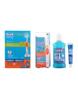 Toothbrush, Toothpaste and Mouthwash Set Vitality Crossaction Oral-B (3 pcs)