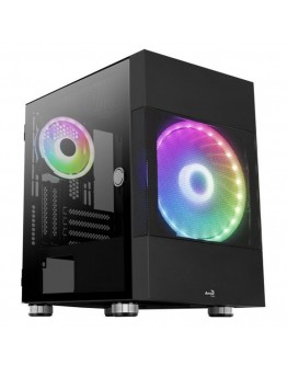 Micro ATX Midtower Case Mars Gaming ATOMICBK LED RGB Black