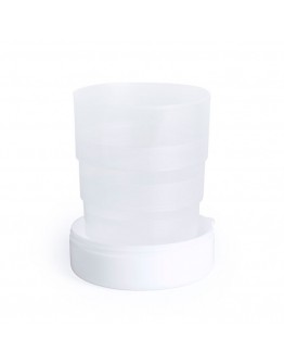 Folding Cup with Pill Box White 146006