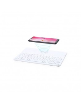 Bluetooth Keyboard with Qi Wireless Charger White 146129