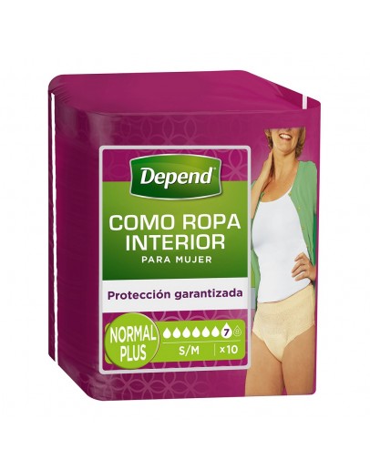 Incontinence Protector Depend Plus S/M (10 uds)