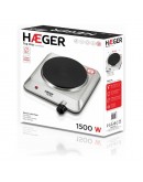 Electric Hot Plate Haeger Top Disc Stainless steel 1 Stove 1500W