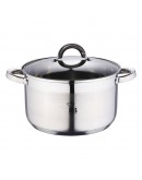 Casserole with glass lid Renberg 9 L Stainless steel Silver (28 x 16,5 cm)