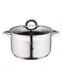 Casserole with glass lid Renberg 9 L Stainless steel Silver (28 x 16,5 cm)