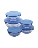 Set of lunch boxes Renberg Blue Glass (5 pcs)