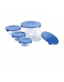 Set of lunch boxes Renberg Blue Glass (5 pcs)