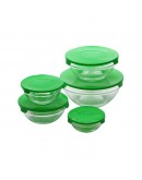 Set of lunch boxes Renberg Green Glass (5 pcs)