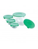 Set of lunch boxes Renberg Green Glass (5 pcs)