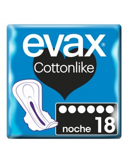 Night Sanitary Pads with Wings Evax (9 uds)