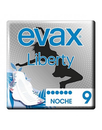 Night Sanitary Pads with Wings LIBERTY Evax (9 uds) (Refurbished A+)