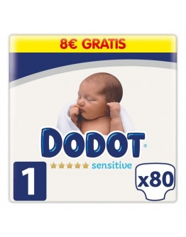 Disposable nappies Sensitive Dodot Size 1 (80 uds)