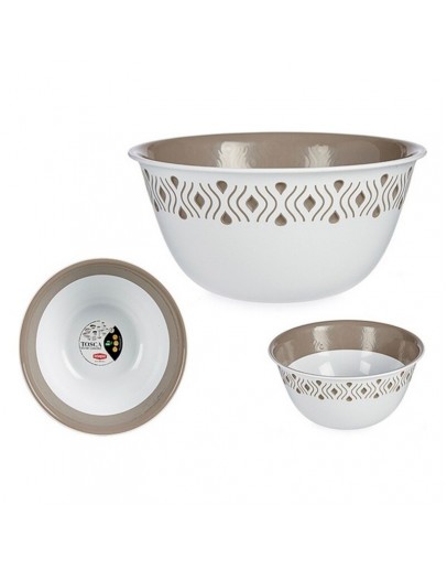 Bowl Stefanplast Beige Plastic (23 x 10 x 23 cm)