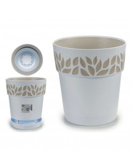 Plant pot Cloe White Plastic (25 x 25 cm)