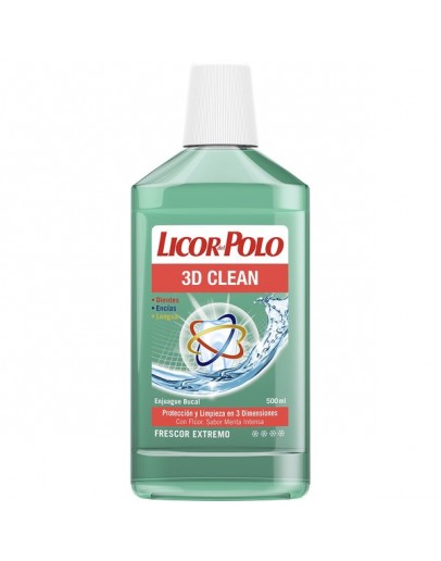 Mouthwash 3D Clean Licor Del Polo Menthol (500 ml) (Refurbished A+)