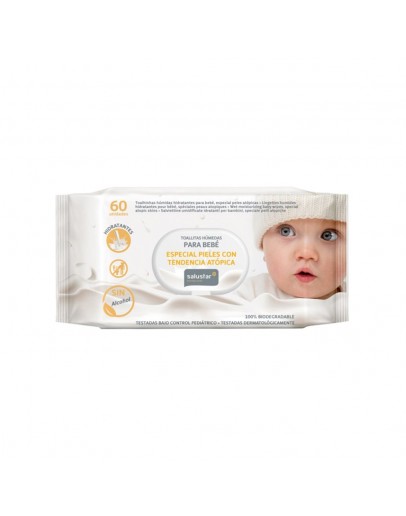 Moist Wipes Salustar Atopic Skin (60 uds)