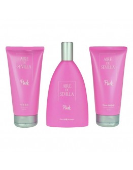 Women's Perfume Set Pink Aire Sevilla EDT (3 pcs)