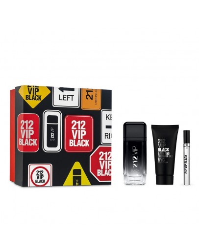 Men's Perfume Set 212 VIP Black Carolina Herrera (3 pcs)