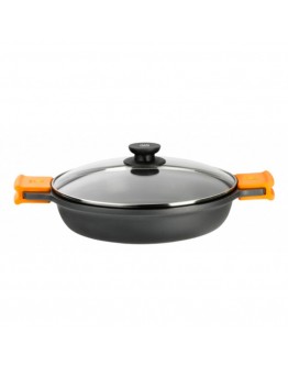 Casserole with glass lid BRA A270540 (40 cm) Aluminium