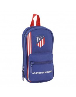 Pencil Case Backpack Atlético Madrid Navy Blue (33 Pieces)