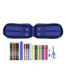 Pencil Case Backpack Atlético Madrid Navy Blue (33 Pieces)