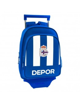 School Rucksack with Wheels 705 R. C. Deportivo de La Coruña Blue White