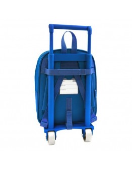 School Rucksack with Wheels 805 R. C. Deportivo de La Coruña Blue White