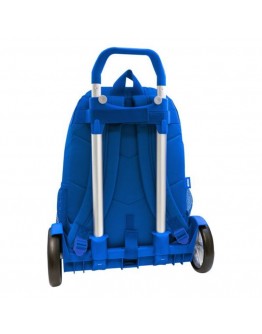 School Rucksack with Wheels Evolution R. C. Deportivo de La Coruña Blue White