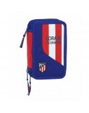 Triple Pencil Case Atlético Madrid Blue (36 Pieces)