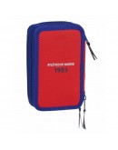 Triple Pencil Case Atlético Madrid Blue (36 Pieces)