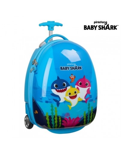 Trolley Baby Shark 16'' Light Blue