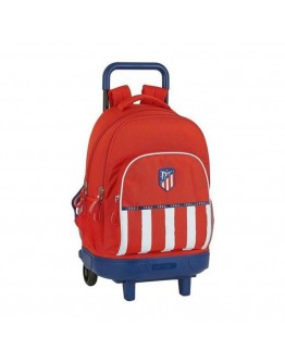 School Rucksack with Wheels Compact Atlético Madrid 20/21 Blue White Red