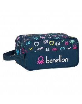 Travel Slipper Holder Benetton Dot Com Polyester Navy Blue