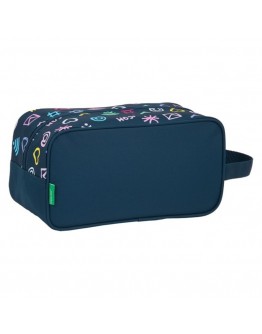 Travel Slipper Holder Benetton Dot Com Polyester Navy Blue