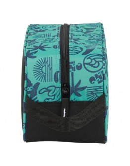 Travel Slipper Holder El Niño Beach Party Black Green Polyester