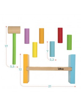 Wooden Game Disney Baby Hammer (8 pcs)