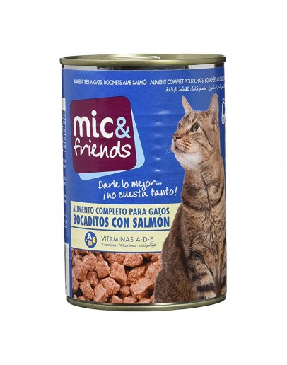 Cat food Mic&Friends Bocaditos Salmón (425 g)