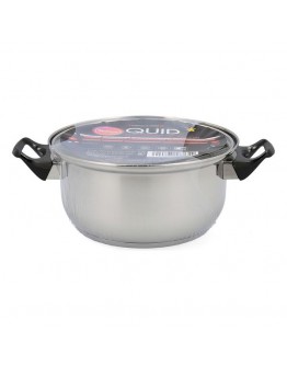 Casserole with glass lid Quid Habitat Stainless steel