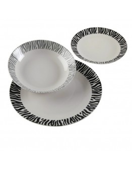 Dinnerware Set Zebra Porcelain (18 Pieces)