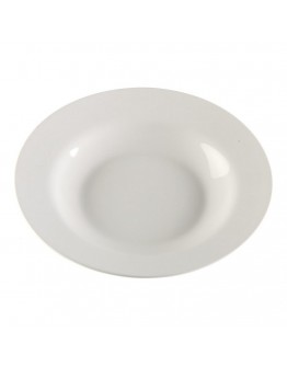 Deep Plate White Circular Porcelain (23 x 23 cm)